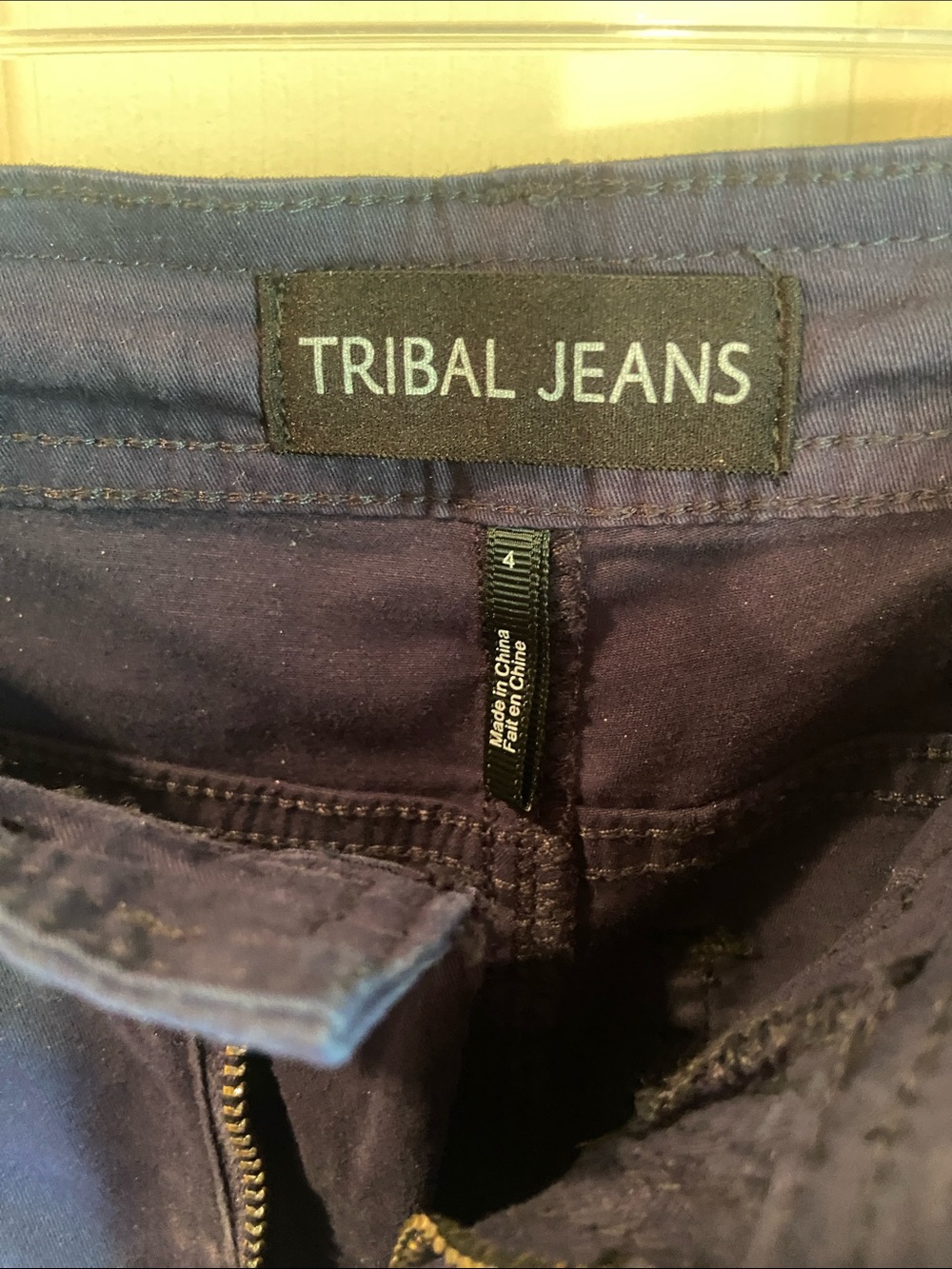 Tribal Navy Cropped Wide-Leg Pants - Picture 2 of 8